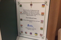 Quebec Mosque Shooting Memorial - Certificate from MP Yasmin Ratansi