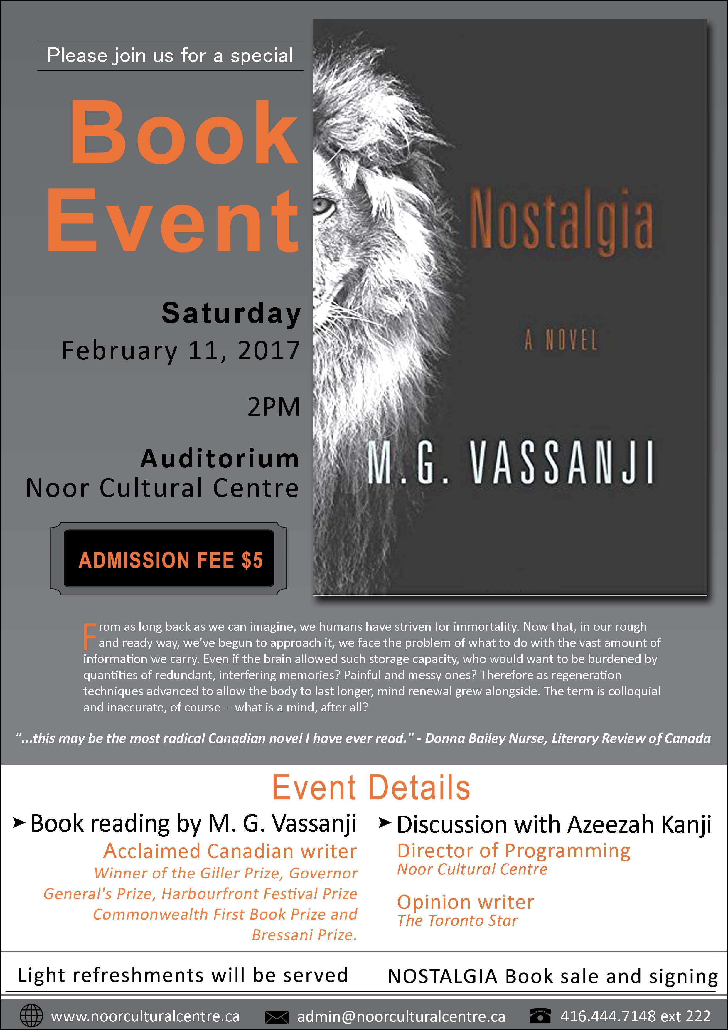 Nostalgia by M.G. Vassanji